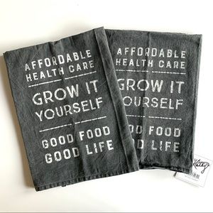 🆕 New Set of 2 “Good Food Good Life” Dish Towels